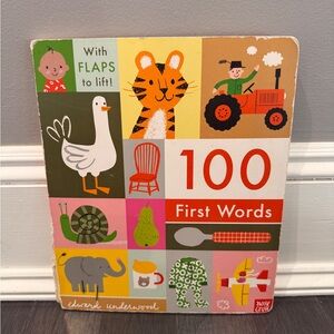100 First Words Lift-the-Flap Book - Multicolor Baby Toddler Kids